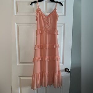 Michael Kors Dusty Coral Ruffle Dress